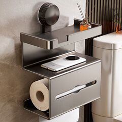浴室収納ラック、吸盤ペーパータオルホルダー、パンチフリー壁掛けトイレットペーパーボックス、多機能ロールペーパーホルダー、ドロップシッピング