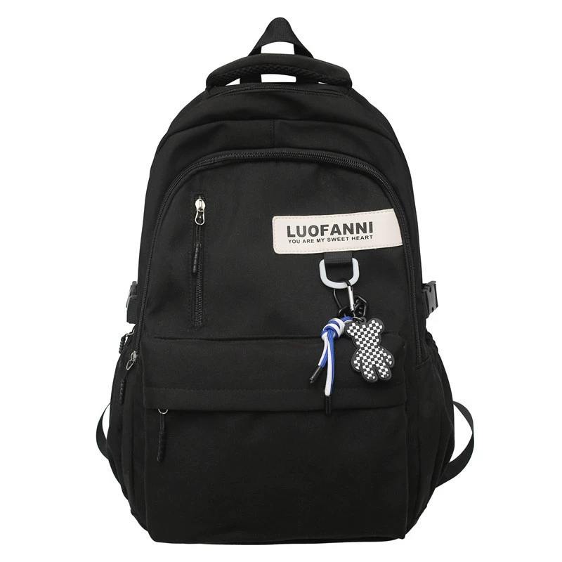 Backpack, capacious Japanese fresh shoulder bag, for secondary school, for students