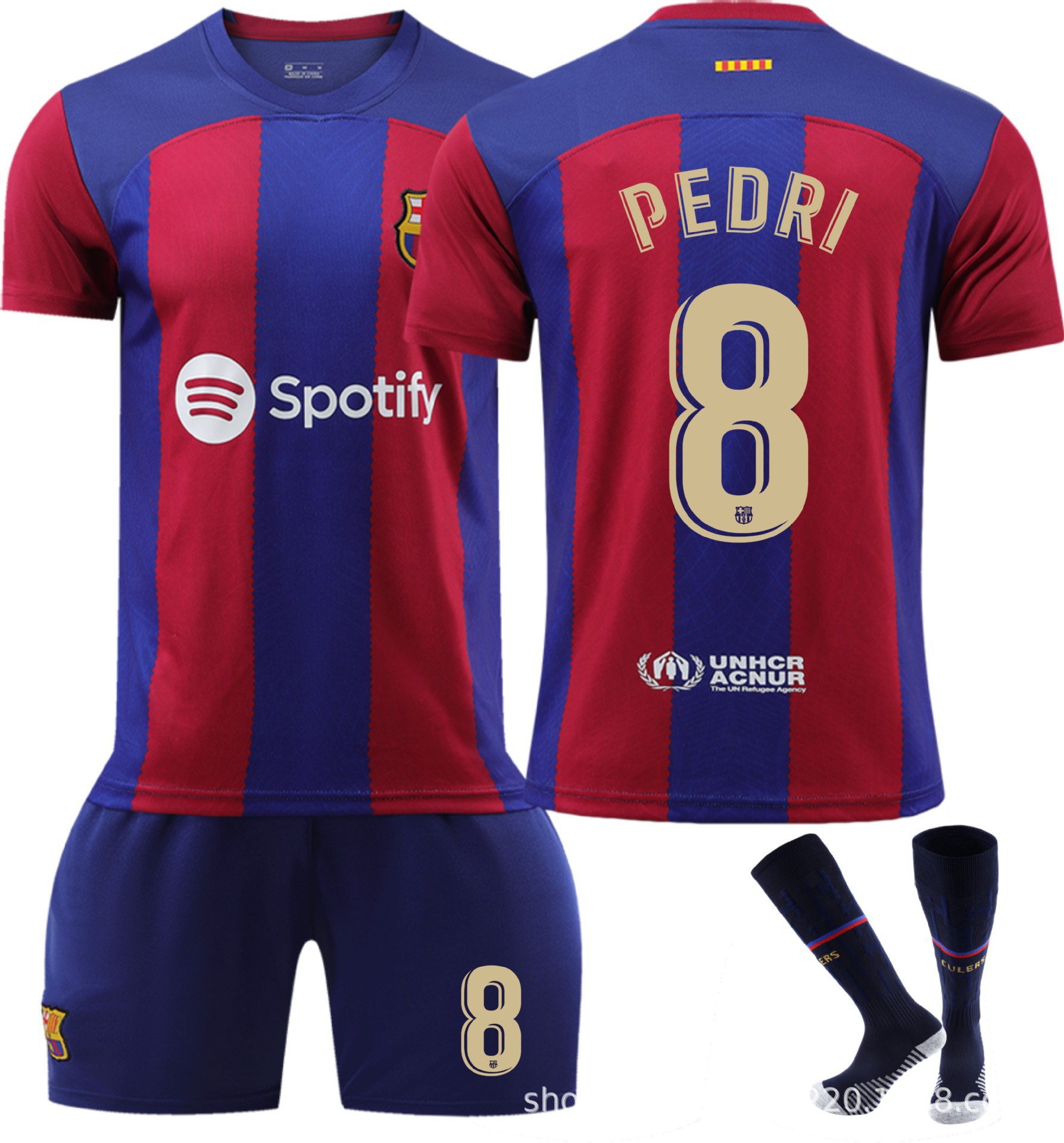 23-24 Barcelona casa uniforme Massey N ° 10 Barcelona Jersey superior N ° 9 Levan N ° 30 Garvey 8 pederi