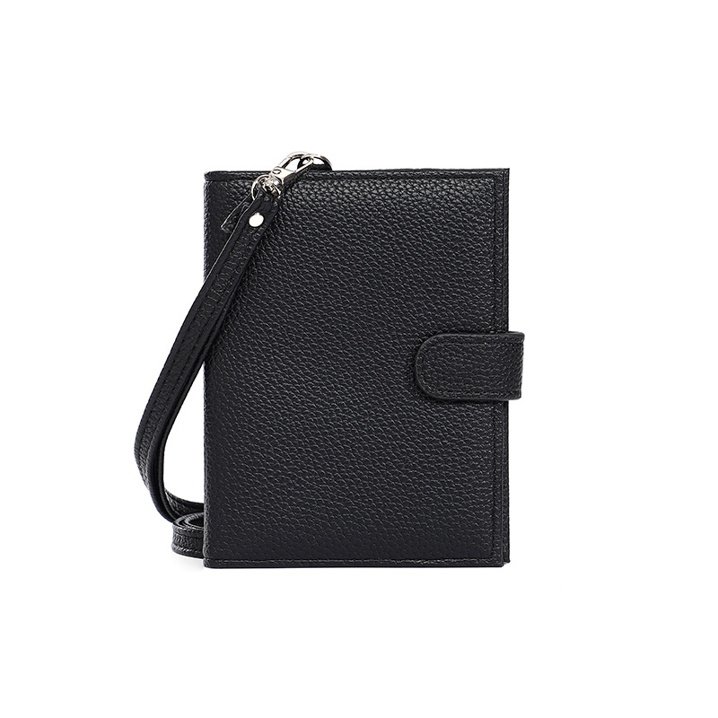 Nueva bolsa de pasaporte de cuero, billetera de identificación multifuncional ultrafina, bolsa de almacenamiento, hebilla de cremallera, carpeta de pasaporte de viaje personalizada