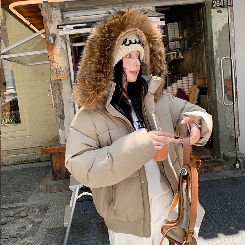 设计感羽绒棉服少女2025冬季新款初中高中学生加厚保暖面包服外套