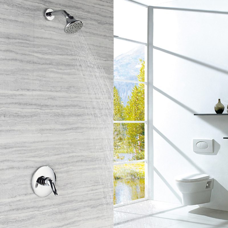 Concealed shower head Hotel Bathhouse spa shower head simple wall shower suit AL1006