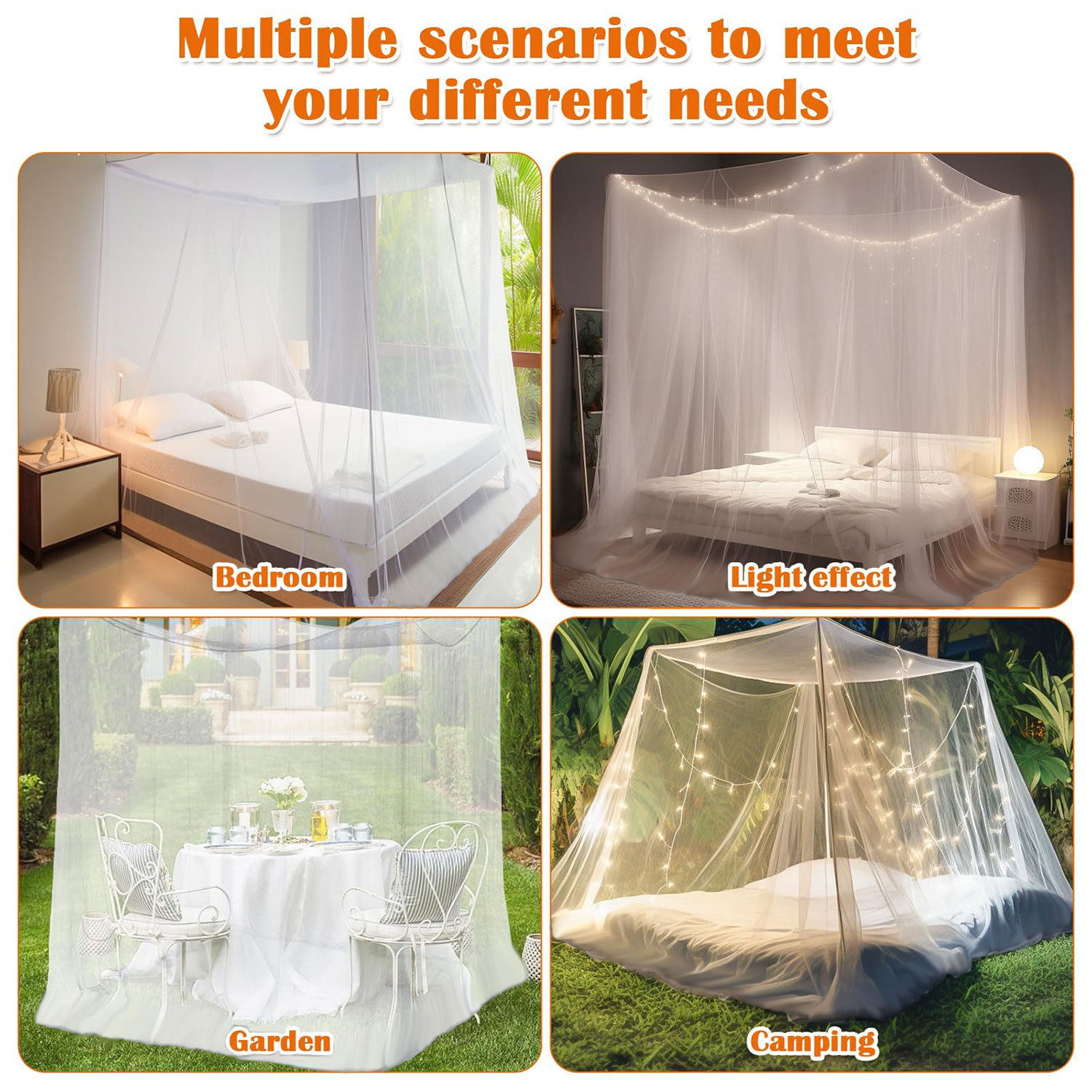 Outdoor Hanging Mosquito Net For Garden Patio And Camping_voghion.com