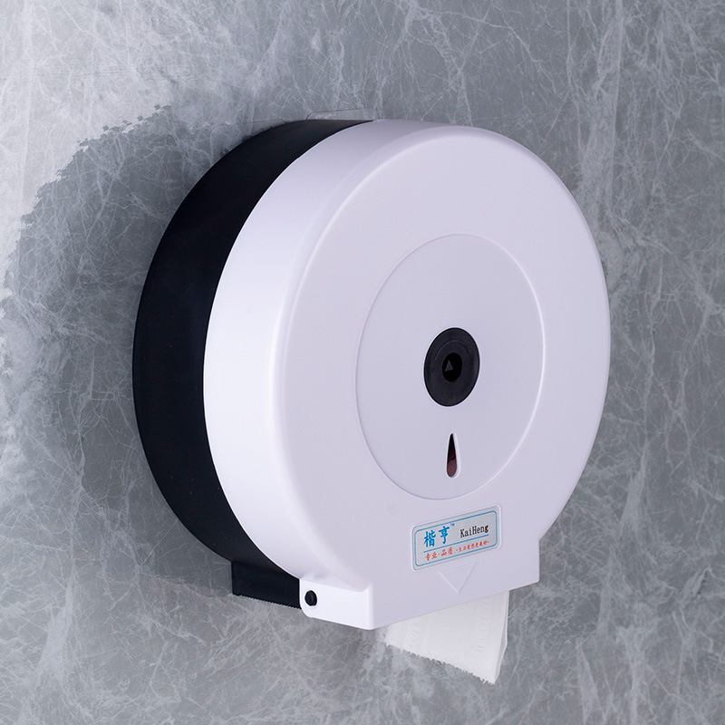 Caja de pañuelos de rollo grande Caja de papel de rollo de hotel Caja de papel de papel de baño de inodoro Caja de papel grande montada en la pared sin perforación