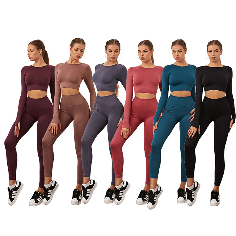 Conjuntos de Ropa de Yoga Estampada Europea y Americana, Pantalones Deportivos de Cintura Alta para Mujer, Sensación Desnuda, para Correr