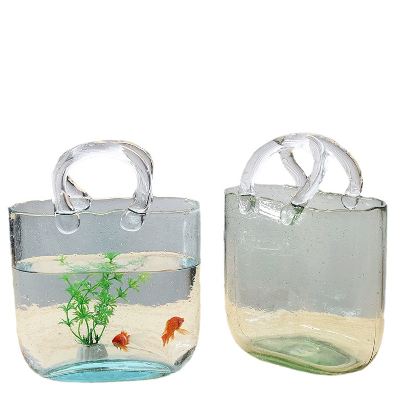 Nordic creativo bolso de la burbuja florero hidropónico florero de cristal decoración de la mesa Simple florero