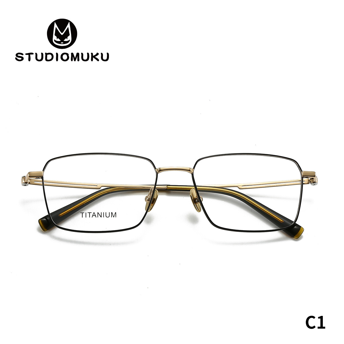 STUDIOMUKU gafas de madera cool diseño original de marcos de gafas de mujer para negocios cómodos marcos de gafas cuadrados para hombres