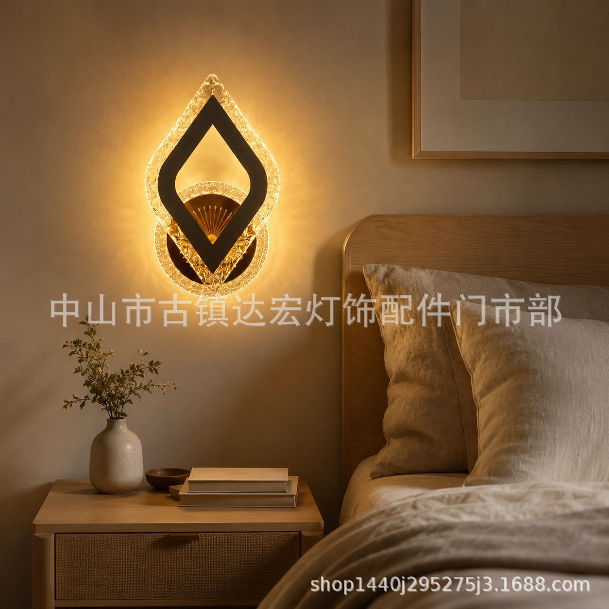 Lámpara de pared de ambiente nórdico moderno dormitorio lujo ligero creativo pasillo de luz cálida de fondo decoración de pared lámpara de pared