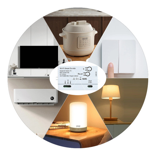 Doodle WiFi RF RF single channel 5V 12V on-off switch module momentary self-locking remote voice control Alexa