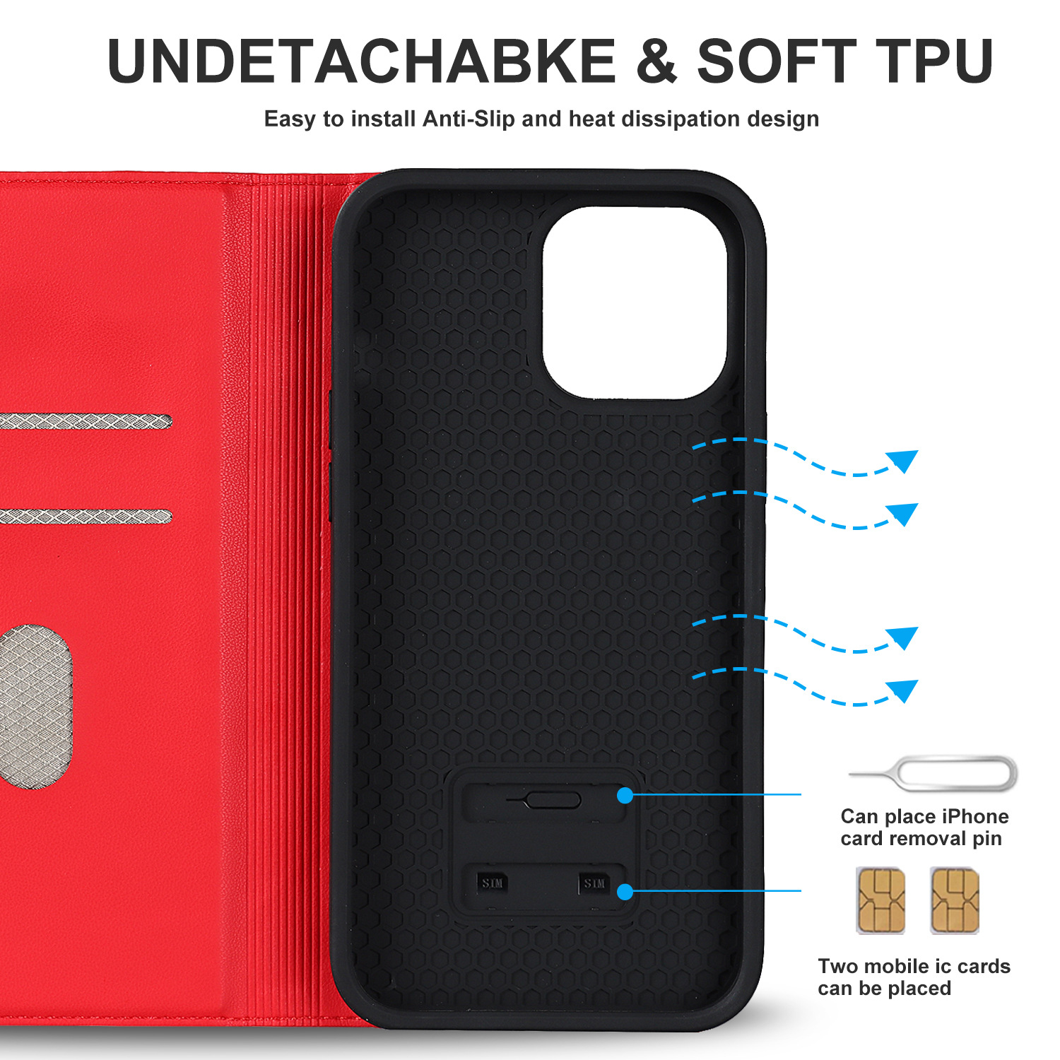 Anwendbar zu iPhone14 handy leder fall drahtlose lade 13/12 stil magnetische flip schutzhülle Großhandel_voghion.com