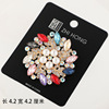 Advanced brooch, pin, elegant protective underware, metal accessory lapel pin, European style, high-quality style, flowered