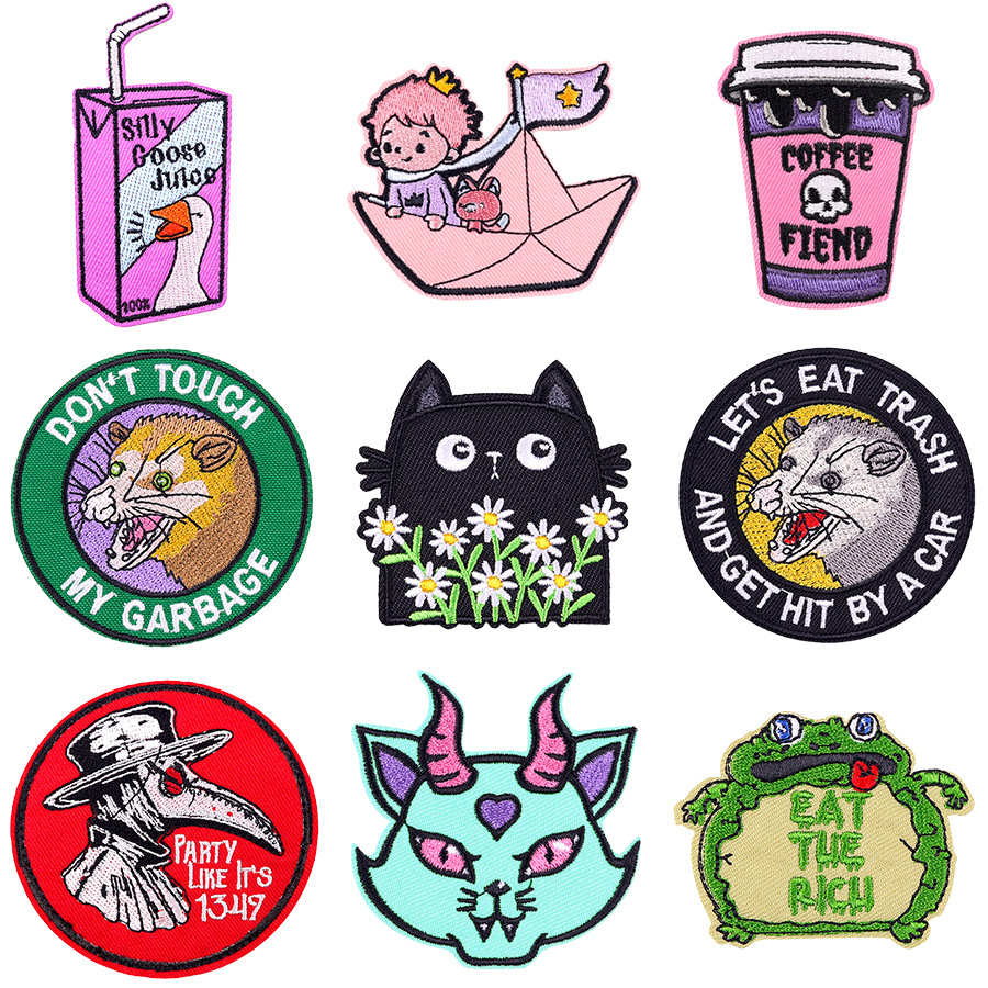7g Weight Clothing Sticker Patches Classification 1 Piece Quantity Embroidery thread Material Cartoon, Cat Pattern Cute Style 1 Piece Cute Cartoon Cat Embroidery Thread Clothing Sticker Patches 无