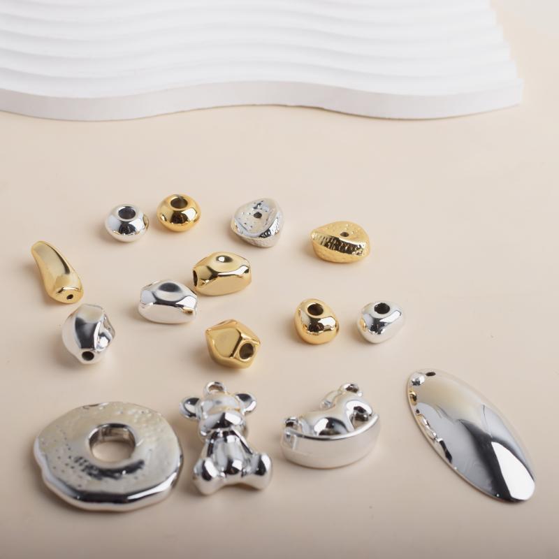Acrylic Uv Electroplated Irregular Large Hole Beads DIY Mobile Phone Chain Decorative Beads Fashion Bag Chain Sweater Chain Pendant Acrylic Uv Electroplated Irregular Large Hole Beads DIY Mobile Phone Chain Decorative Beads Fashion Bag Chain Sweater Chain Pendant