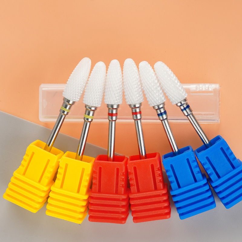 Cabeza de maíz de cerámica de molienda de uñas, eliminación de la piel muerta, eliminación de uñas, eliminación de perforación, herramientas de manicura para principiantes, broca de perforación