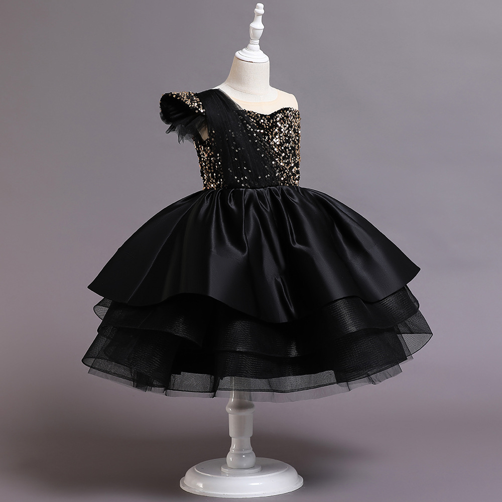 Girls' Princess Dress 2023 New Style Children's Clothing Tutu Dress Flower Children's High-end Piano Costume Children's Dress for Summer