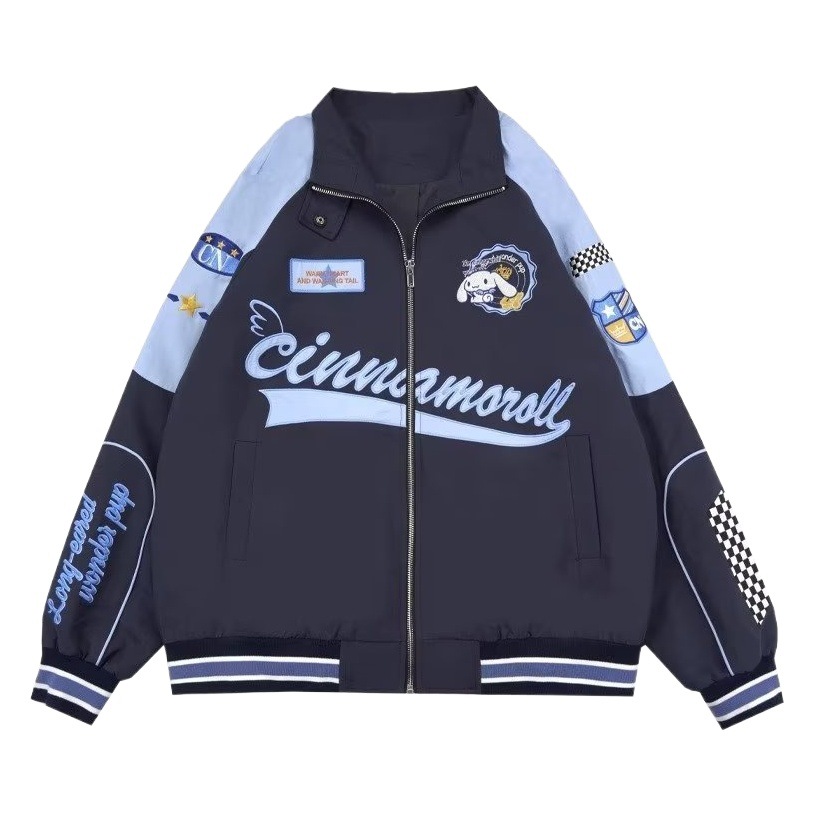 Uniforme de béisbol bordado hombres y mujeres de la misma chaqueta casual Otoño 2023 Nueva chaqueta americana de marca de moda suelta