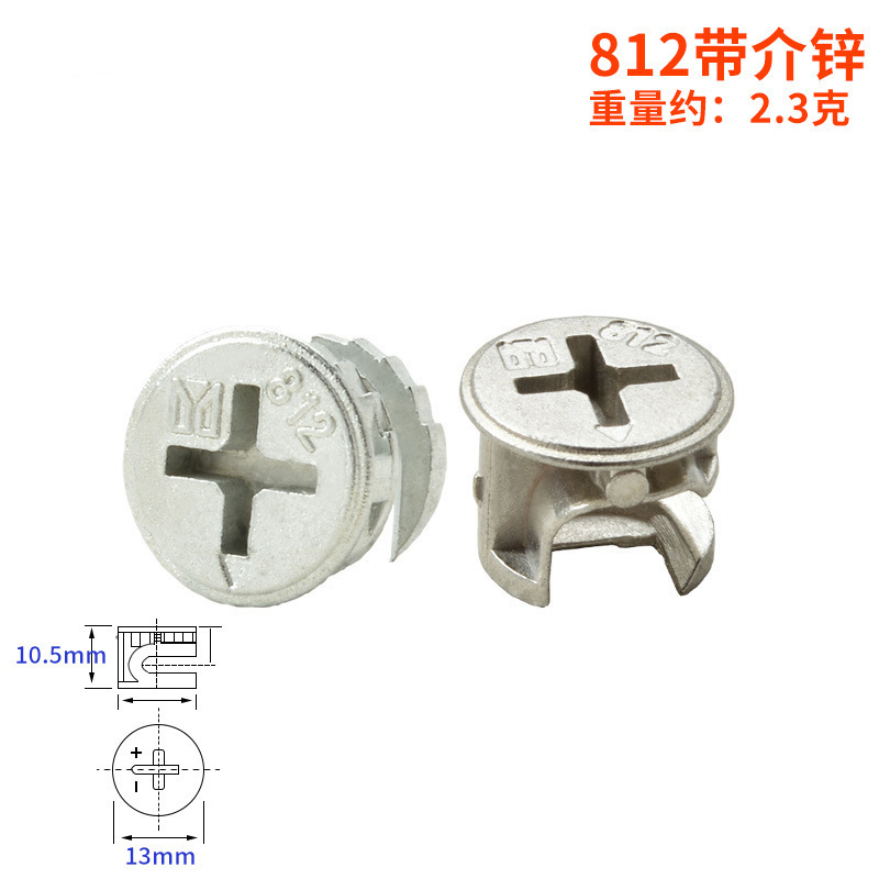 Jinrongda muebles 2 en 1 accesorios de gabinete sujetadores excéntricos sólidos conectores 3 en 1 accesorios de hardware