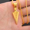 Triangle, necklace, retro arrow, accessory, European style