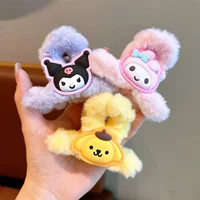 Детская Sanrio царапает зажимы для девочек Симпатичные плюшевые зажимы для девочек осенью и зимой