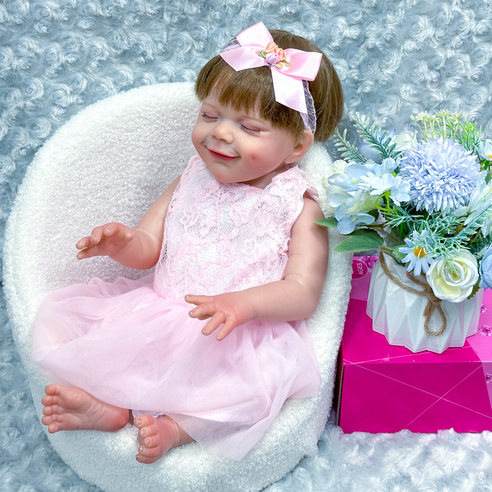 Muñecas de goma blanda para niños muñecas pesadas muñecas juguetes de educación temprana para bebés fábrica de mini venta directa transfronteriza