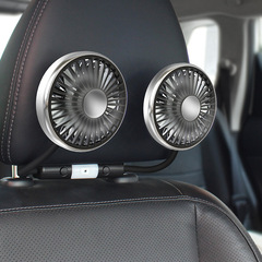 車載ファン自動車12v24v冷凍後部専用強力静音usbインターフェース背もたれ二重扇風機