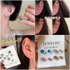 7# Magnetic Huazi Earring Clip 6mm [Lake Blue] One