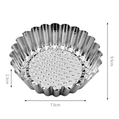 Factory Supply Stainless Steel Thick Egg Tart Mold, Chrysanthemum Bowl Cake Mold, Baking Tools Ruffled Cake Cups