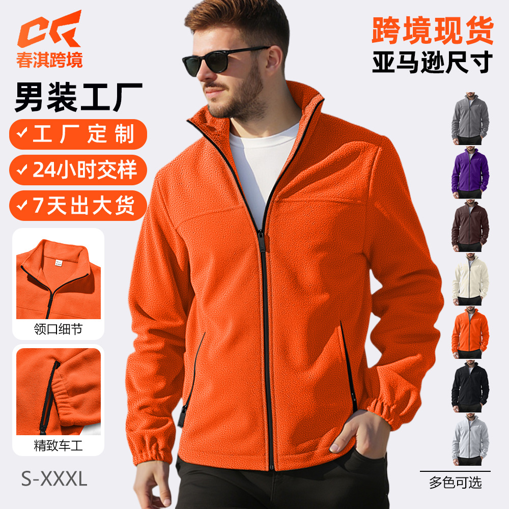 Transfronterizo nuevo tamaño europeo en stock 380G chaqueta amazon otoño y invierno americano con camisa de cuello de terciopelo grueso