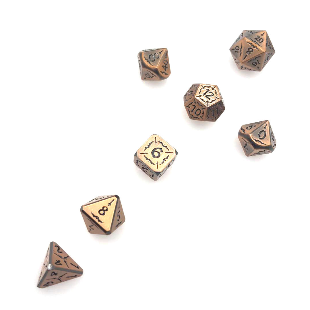 Zinc alloy dice for RPG games