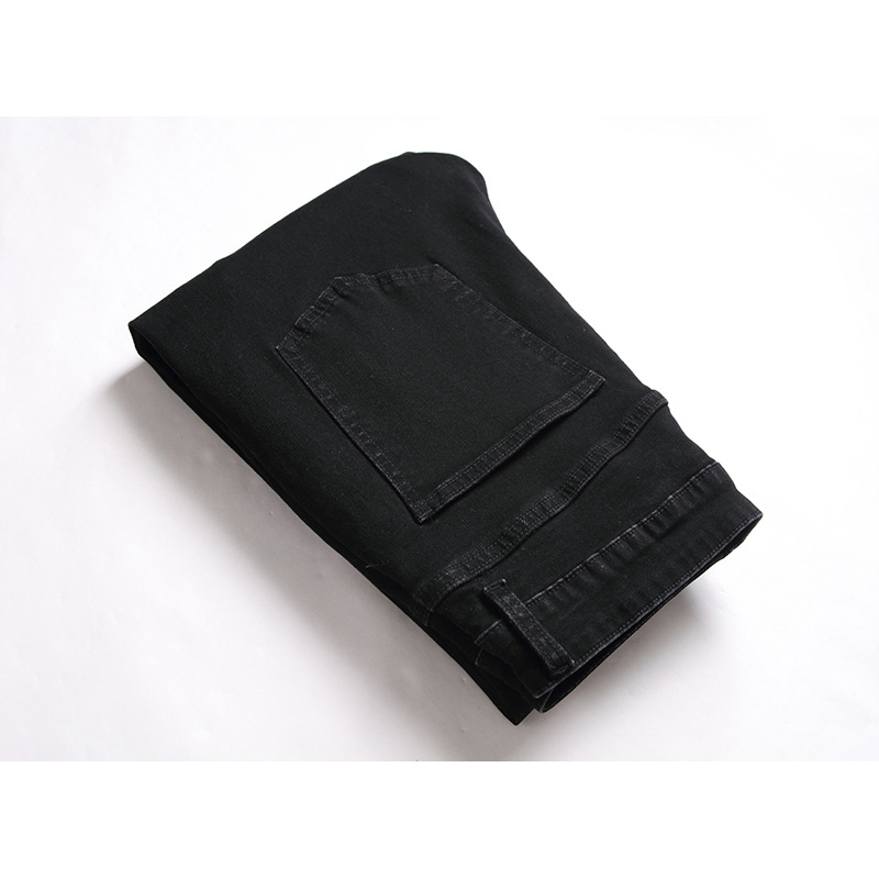 Men's New Distressed Jeans, Fashionable And Casual Elastic Straight Leg Denim Pants_voghion.com