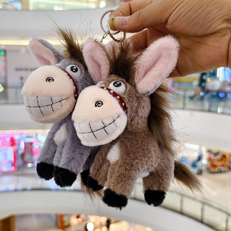 模擬動物ロバ人形ペンダントぬいぐるみ小さなロバ人形バッグペンダントキーホルダー人形ギフト|undefined