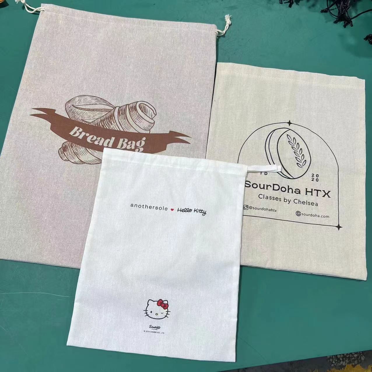 厂家直供重复使用棉布食品面包袋亚麻面包袋加内衬TPU膜面包袋批