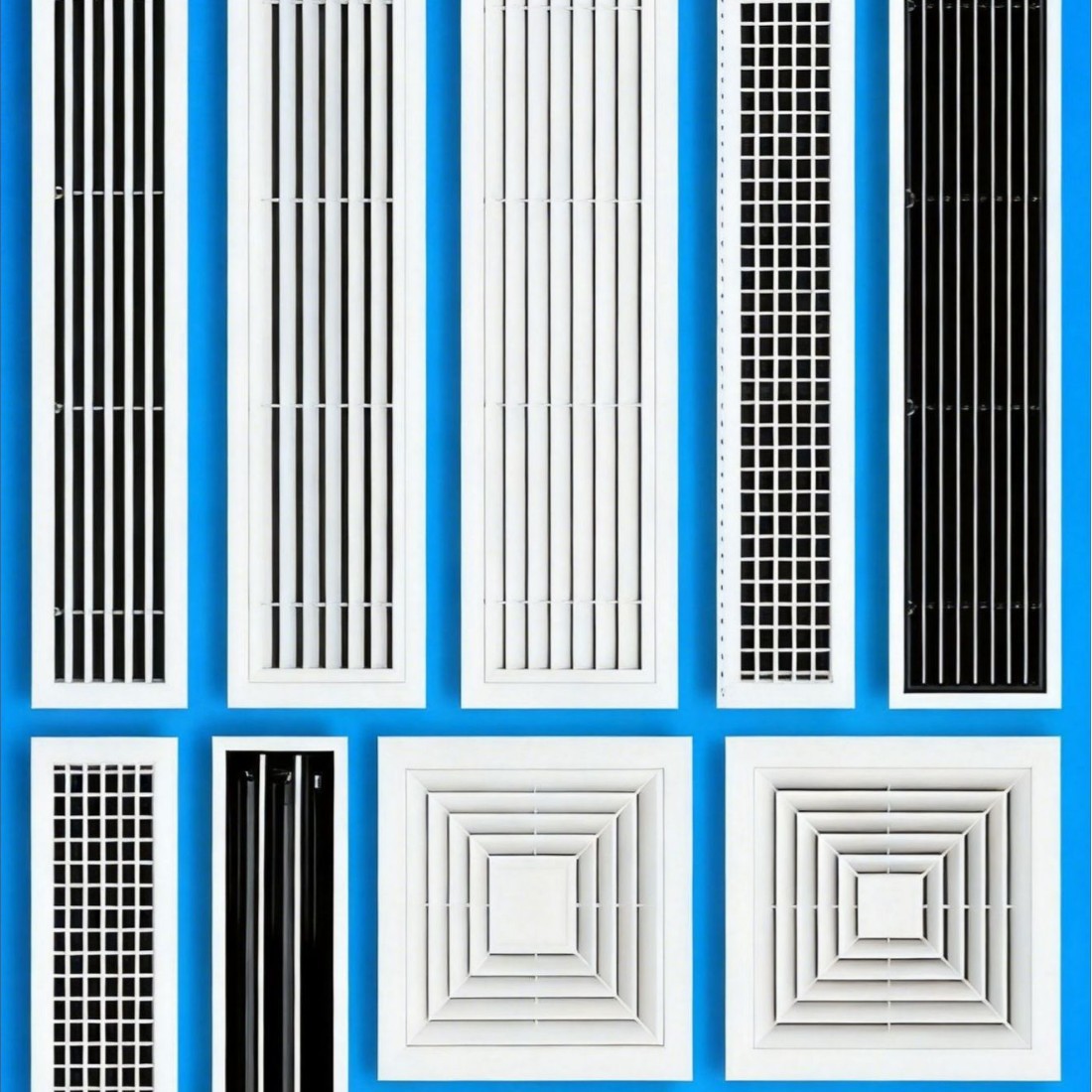 One stop air outlet factory ABS air outlet central air conditioning air outlet pre embedded minimali