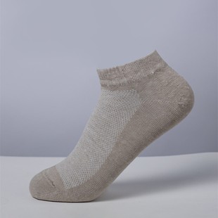 Harbin Linen Low-Cut Socks, Short Ankle Socks for Summer, Sweat-Absorbent, Breathable, Quick-Drying, Non-Stick, Mesh, Solid Color, Versatile