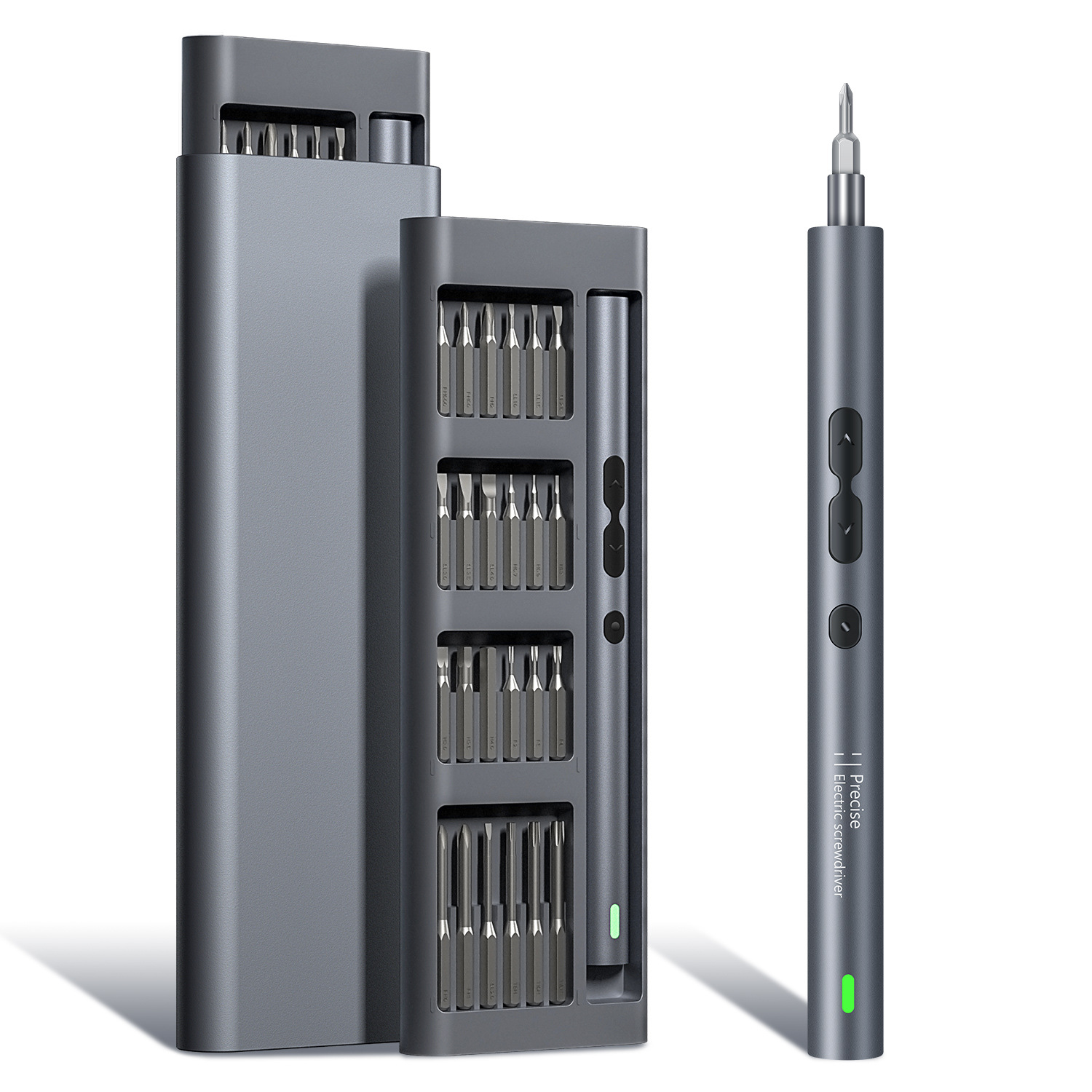 Teléfono móvil portátil reparación fina destornillador eléctrico recargable destornillador pequeño traje de reparación de precisión caja de regalo succión magnética