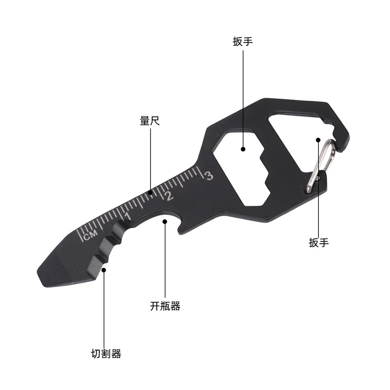 Card-Style Edc Tool Card, Multi-Functional Keychain, Bottle Opener, Hexagonal Pendant, Portable Screwdriver, Mini Tool