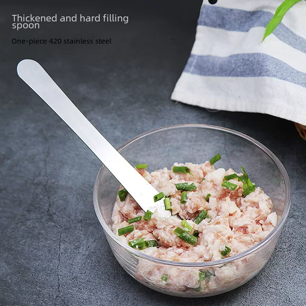 Household Stainless Steel Dumpling Stuffing Spoon Pick Stuffing Spoon Wonton Stuffing Dumpling Making Tools Stuffing Mixing Spoon Kitchenware Gadget