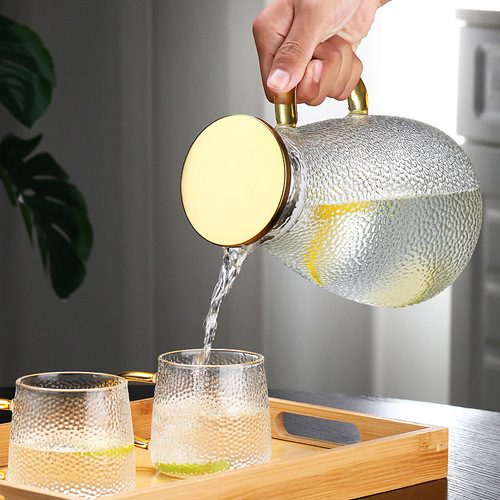 Cold kettle household living room boiled water kettle heat-resistant thickened large-capacity high-temperature-resistant glass cold kettle set