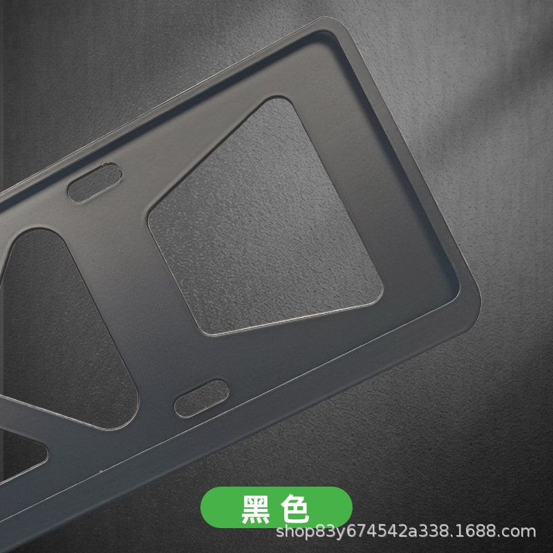 Porsche License Plate Frame for AITO, Tesla, Porsche, Aluminum-Magnesium Alloy (License plate holder/license plate holder) - new-energy-upgrade-full-package-black