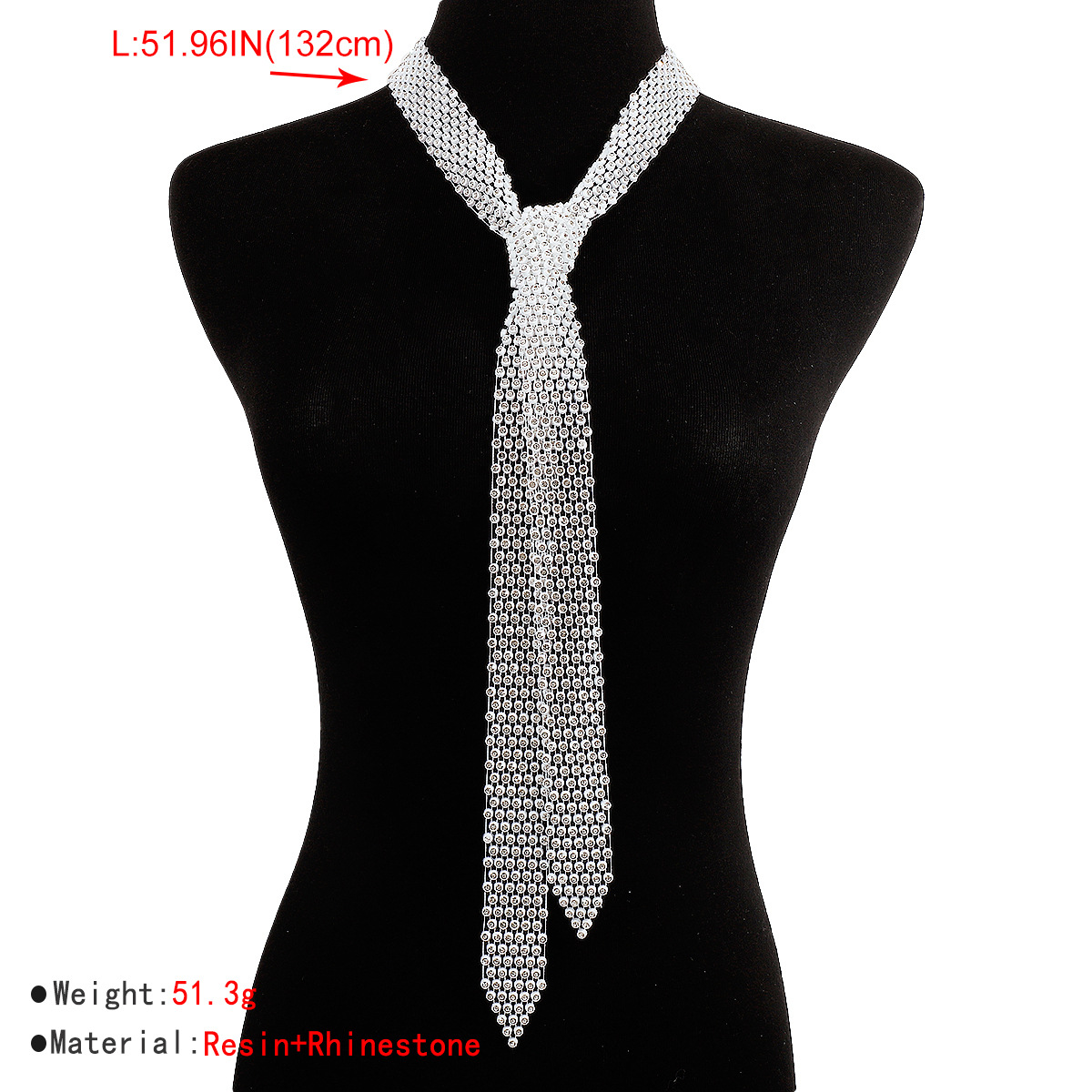 1 قطعة موضة ربطة القوس مادة صمغية حجر الراين تصفيح امرأة سلسلة سترة display picture 4