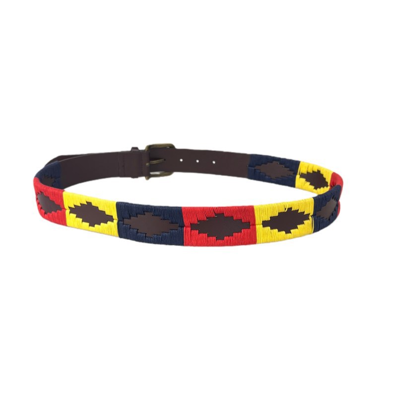 Cinturón equestre transfronterizo de venta caliente tejido a mano puro cinturón deportivo al aire libre multicolor cinturón de golf al aire libre