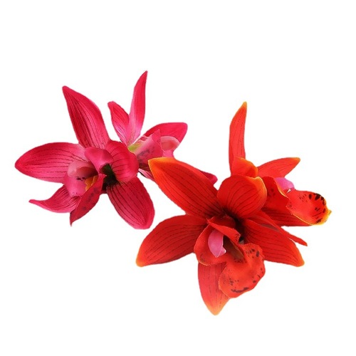 New double simulated cymbidium lace clip spring vacation hair accessories bohemian seaside beach head flower hair clip