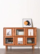 北欧白橡木樱桃木实木餐边柜书柜日式简约杂志柜客厅置物柜储物柜