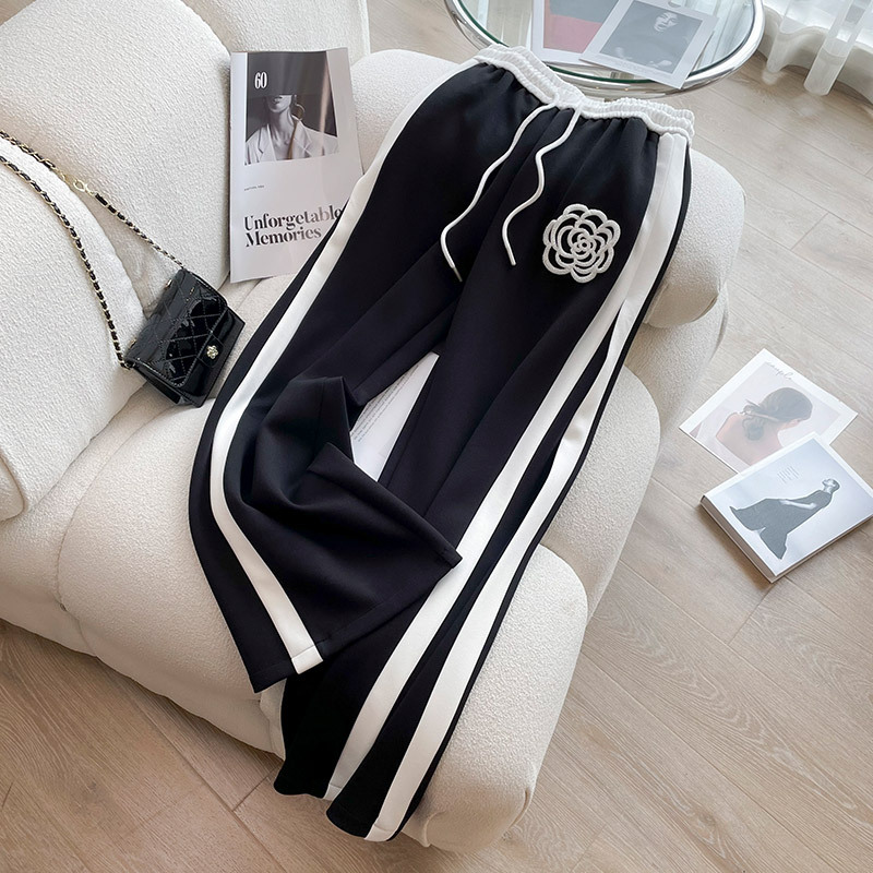 Women's Clothing Style Sports Suit For Women Summer New Style High End Fashion Style Age Reducing Wide Leg Pants Two Piece Suit_ecoleips.com