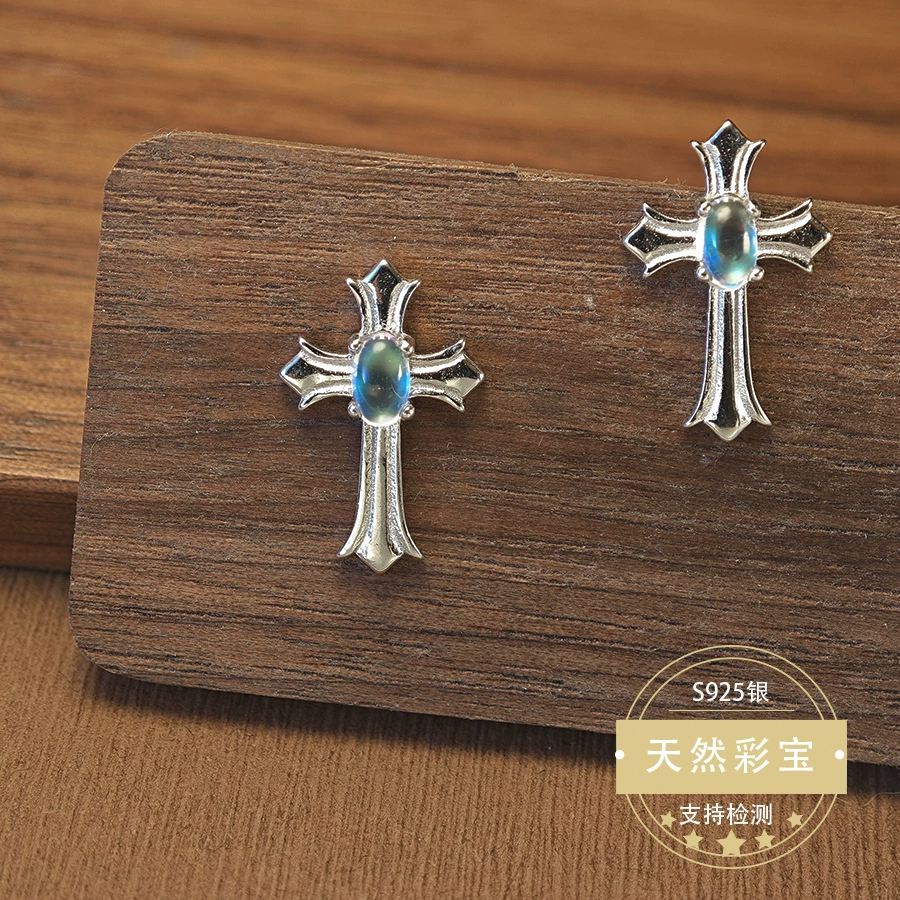 Женские серьги с натуральным цитрином и лунным камнем, модные изысканные серьги в холодном стиле, легкая нишевая роскошь