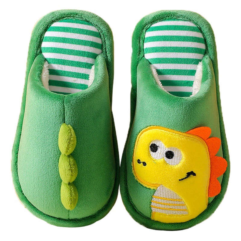 Zapatillas de algodón para niños, niños de invierno, niñas, niños en el hogar, niños de dibujos animados entre padres e hijos, fondo suave antideslizante, niños pequeños y medianos