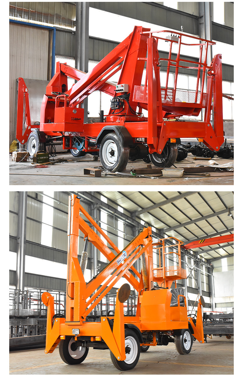 Curved arm lift climbing vehicle self-propelled aerial maintenance operation vehicle curved arm type climbing diesel curved arm lift