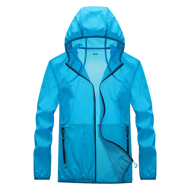Chaqueta Cortavientos de Protección Solar de Nylon con Protección UV para Pesca y Aire Libre