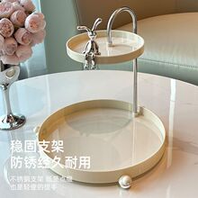 化妆品置物架梳妆台护肤品香水口红整理收纳盒桌面玄关架子高级感