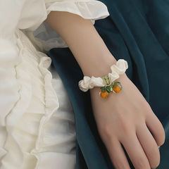 Peach blossom lucky hair ribbon, cute and stylish Korean headband, trendy rubber hair tie, wholesale hair accessories for New Year